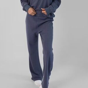Comfrt steel blue waffle knit lounge pants